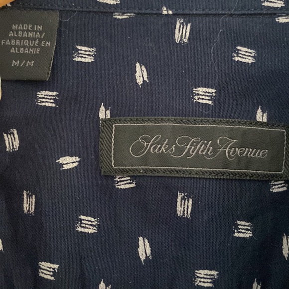 Trendy Saks Fifth Avenue Men’s Dress Shirt - Picture 2 of 4